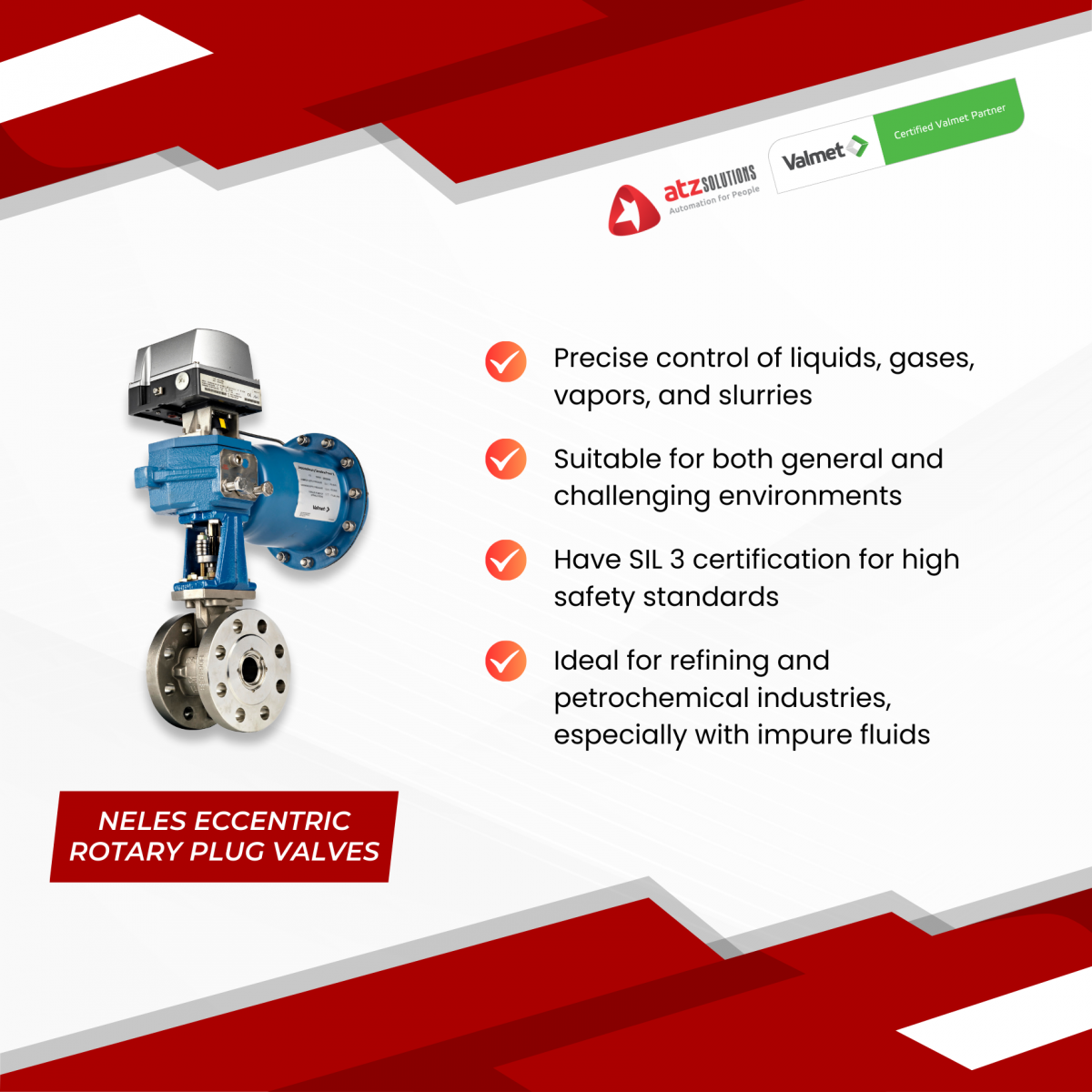 Neles eccentric rotary plug valves